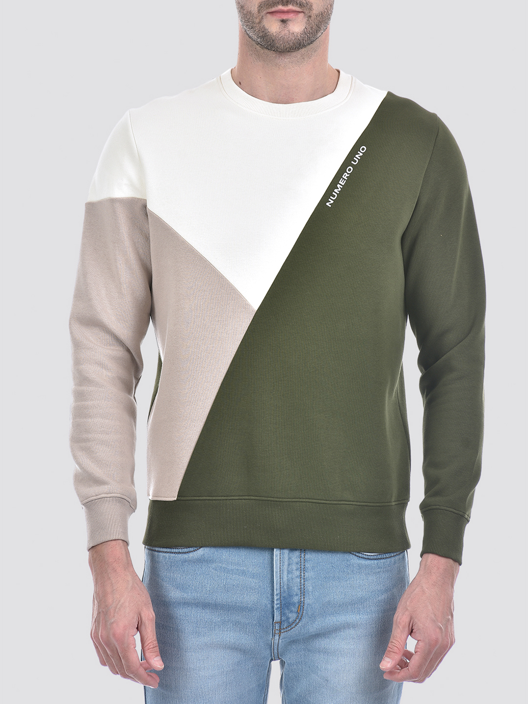 Numero Uno Men Color Block Multicolor Sweat Shirt